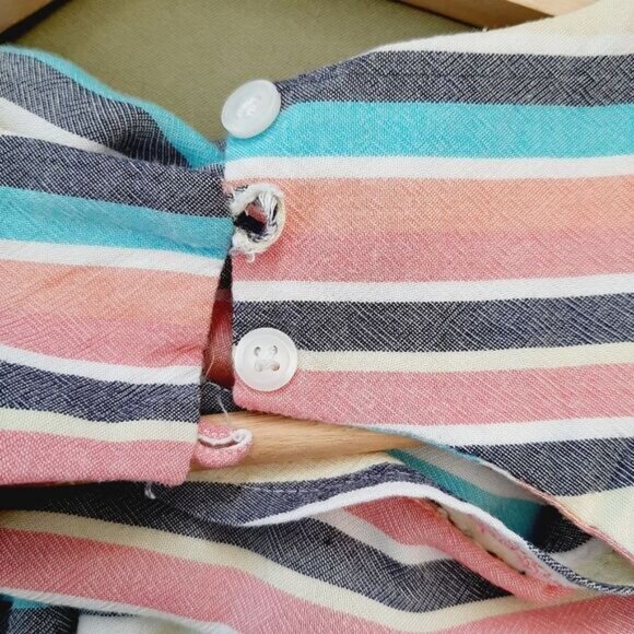 JOE FRESH | Jumpsuit Wide Leg Cropped Bottom Colorful Stripe Romper Kids Sz XL - Picture 12 of 16